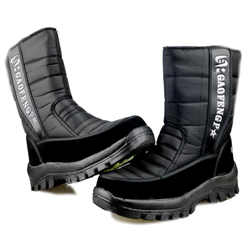 Dicken schnee stiefel Hohe Männer Große männer outdoor herren stiefel baumwolle gepolsterte schuhe schnee ski stiefel size40-44 M247