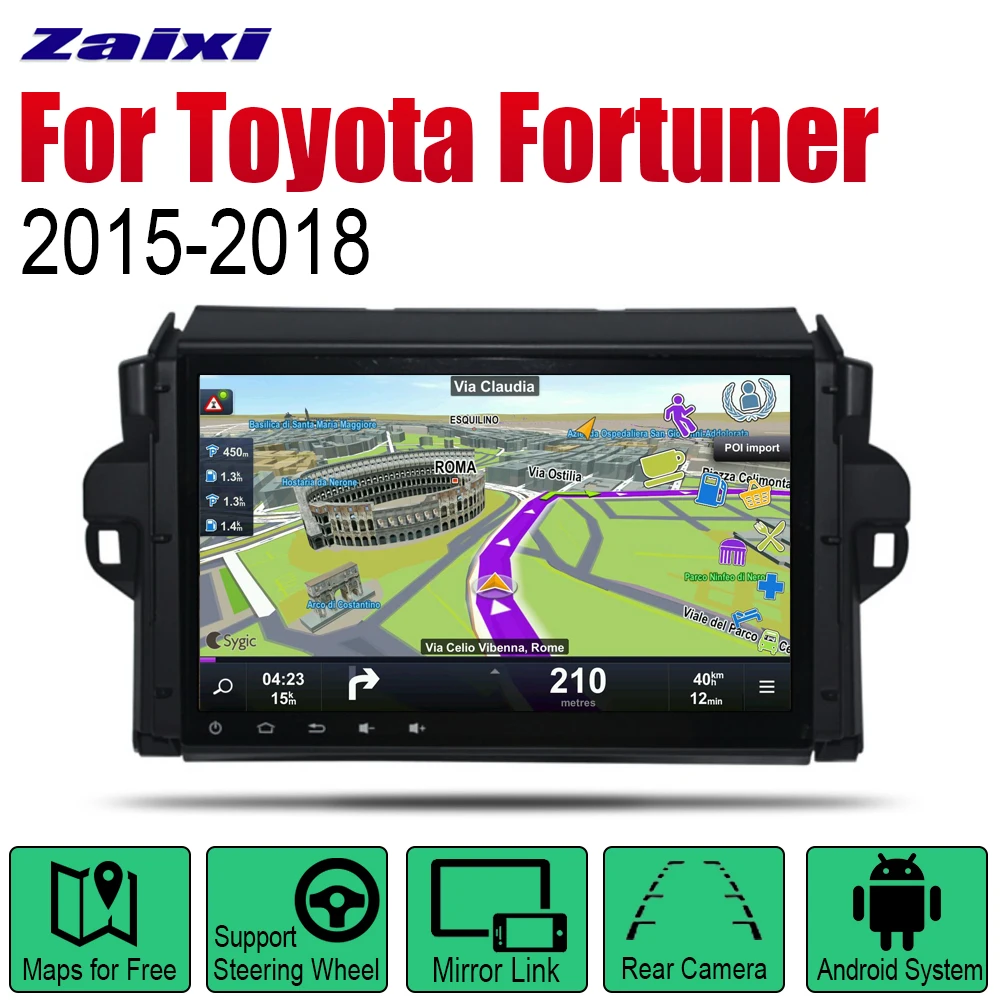 

ZaiXi Auto Player GPS Navigation For Toyota Fortuner / SW4 2015~2018 Car Android Multimedia System Screen Radio Stereo