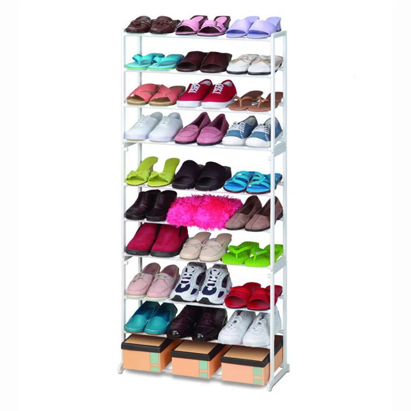 

10 Tiers 50 Pairs Steel Shoe Rack Organizer Shoes Shelf Home Storage Cabinet Organizador De sapateira organizador HOT