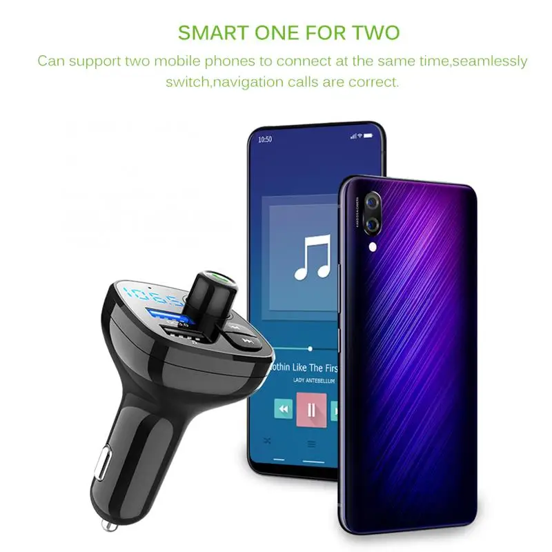 Bluetooth fm-передатчик MP3 модулятор плеер светодиодный Дисплей Dual USB 12-24 V автомобилей Зарядное устройство адаптер Hands-free Поддержка TF карты