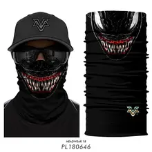3D мотоциклетная Повязка На Голову Череп Железный человек Веном косплей маска для лица Велоспорт шеи Теплая бесшовная бандана Хэллоуин Джокеры шарф бандана