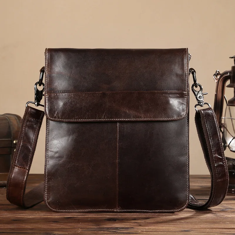 Genuine Leather Men Bags Fashion Male Messenger Bags Men's Small Bags