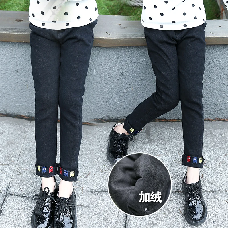 

Girls Warm Jeans 4 5 6 7 8 9 10 11 12 13 Years Winter Denim Pant 2016 Teenage Girls Fashion Kids Jeans Velvet Children Pant