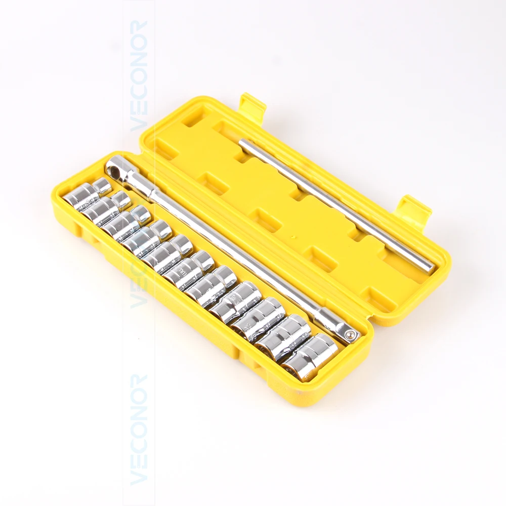 13 pieces 1/2" sliding T bar handle socket set hand tool set kit 819mmin Hand Tool Sets from