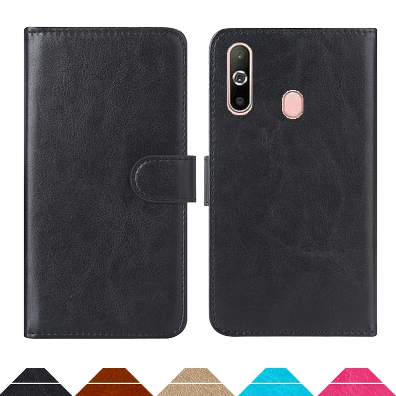 Luxury Wallet Case For Samsung Galaxy A60 PU Leather Retro Flip Cover Magnetic Fashion Cases Strap