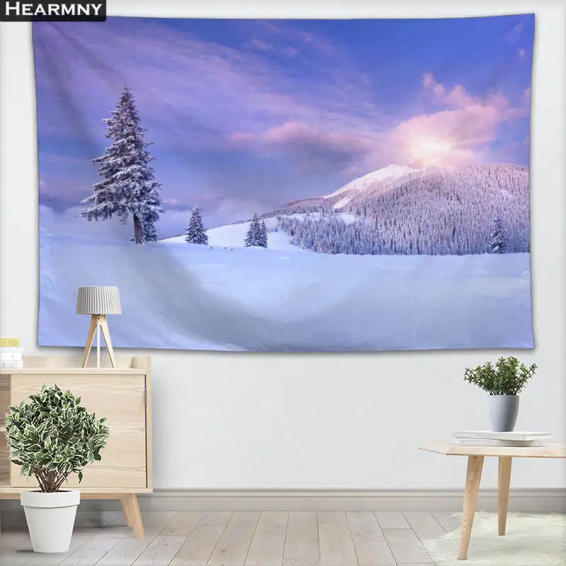 Winter Mountains 03 Tapestry Wall Hanging Decor Christmas Wall Tapestry Show Piece Per La Decorazione Domestica Travel Sleeping Pad