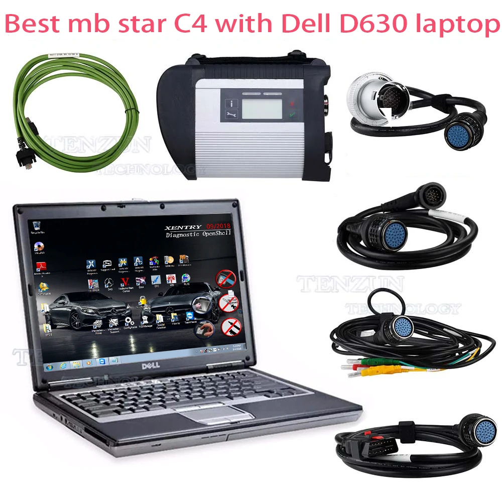 Ноутбук D630 с MB Star SD C4 Connect 4 компактный мультиплексировщик Wi Fi и 2020 03 программное