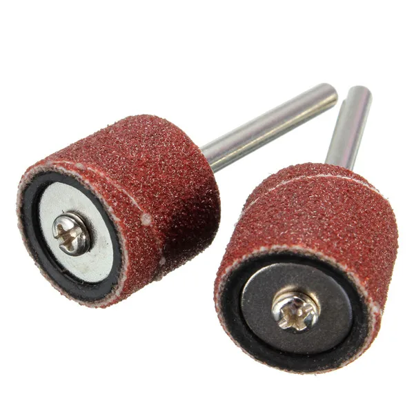 102pcs 12.7MM Abrasive Tools Sanding Bands Sleeves Ring 80# with 2 Mandrels Electric Grinding Polishing Nail Art Sandpaper