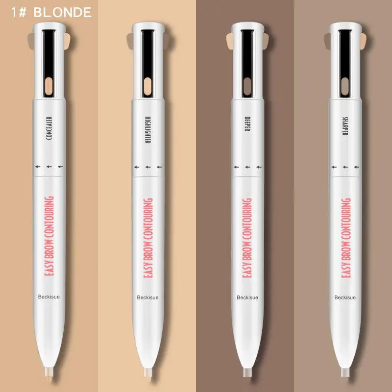 1 шт. 4 в 1 карандаш для бровей вращающиеся прессованные заправки для подводки глаз карандаш для губ оттенок натуральная стойкая