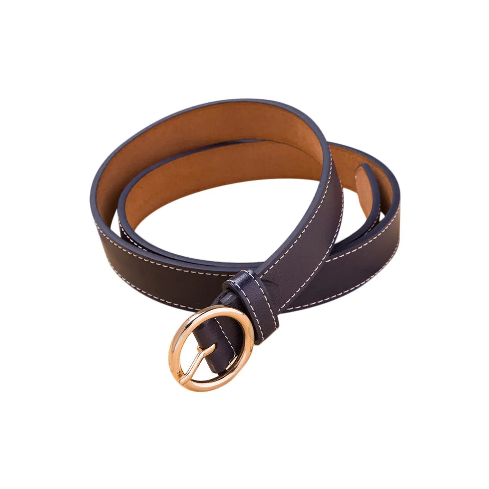 

2018 New Arrival Fashion Women's Vintage Accessories Casual Thin Leisure Women's pin buckle PU belt ceinture femme