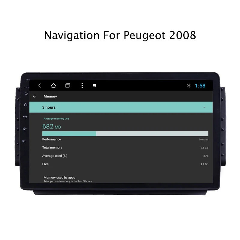 Best NAVITOPIA 9inch 2G RAM 32G ROM Android 8.1 Car DVD Multimedia GPS Navigation for Peugeot 2008 8