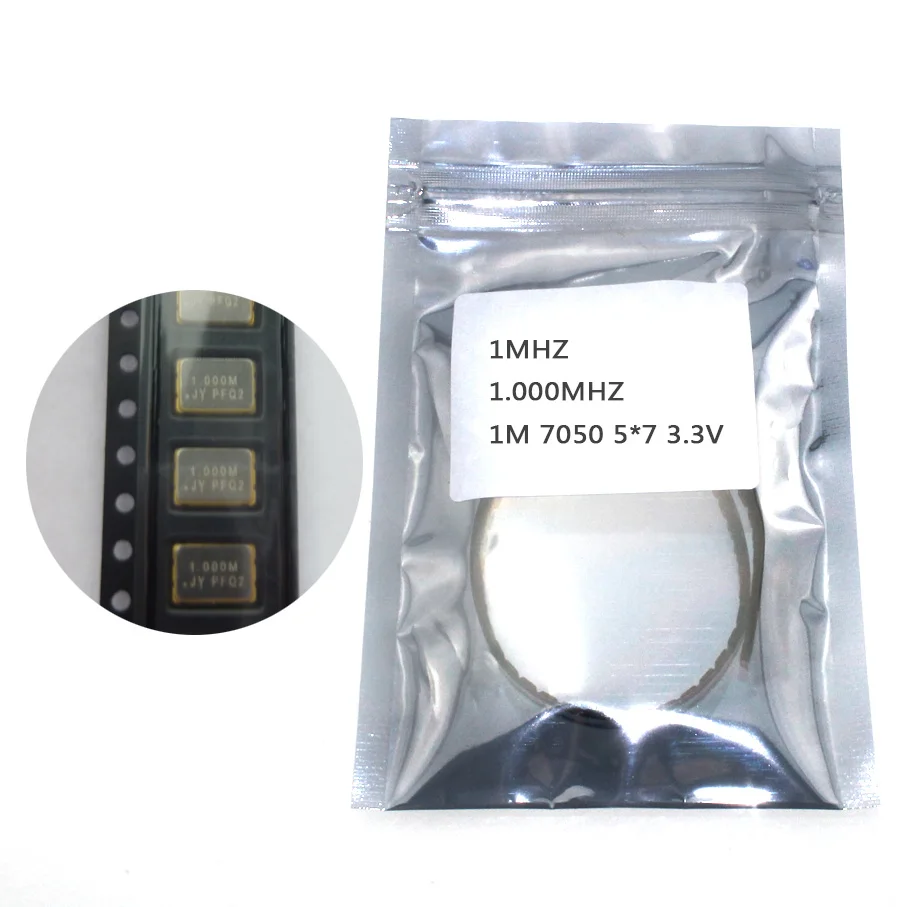 

10pcs SMD 5070 active crystal oscillator OSC 1MHZ 1.000MHZ 1M 7050 5*7 3.3V 25PPM