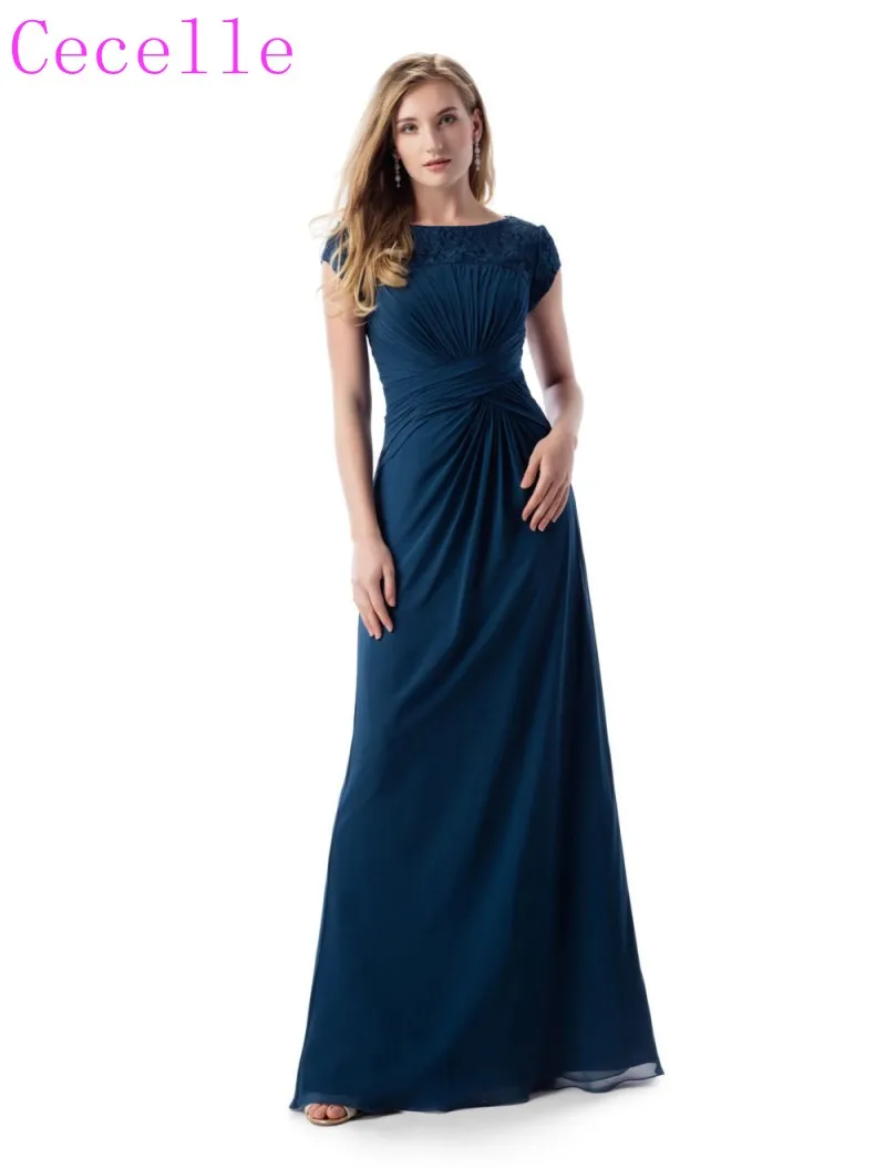 slate blue evening gown