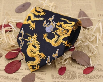 Традиционный китайский стиль мужской тканый цветок Дракон панда дизайнерский Галстук Свадебный праздник шеи галстук - Цвет: Color 18
