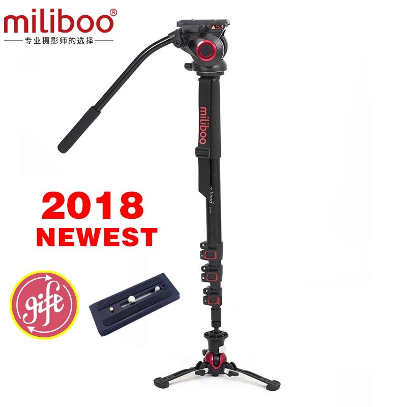 Miliboo MTT705AS Камера монопод Алюминий Портативный жидкости головы для видеокамеры/стойка для цифрового однообъективного зеркального
