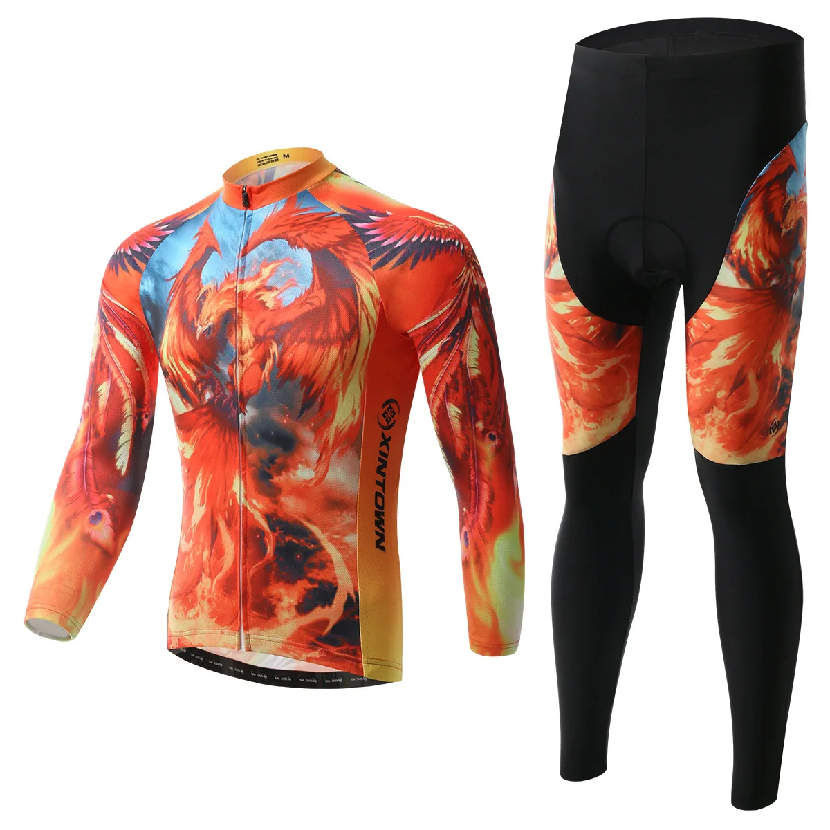 

XINTOWN Phoenix Jersey Long Sleeve Suit Cycling Wear spring and autumn moisture perspiration quick-drying clothes pants