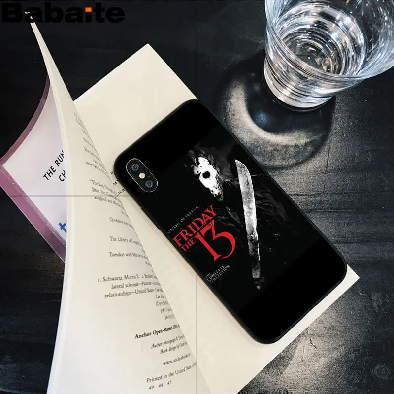 Черный чехол для телефона Jason вурхесская пятница 13 го из ТПУ iPhone 8 7 6 6S Plus X XS MAX 5 5S SE