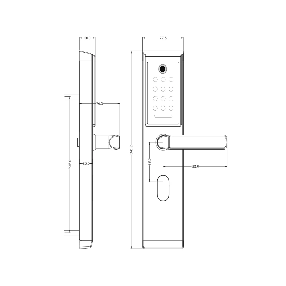  Digital Biometric Fingerprint Password Door Lock Keyless Smart Door Lock Fingerprint+Password+RFID  - 32837980962