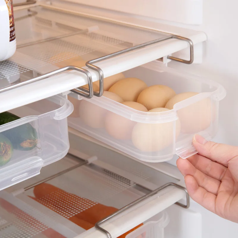 Ящик Тип холодильник коробка для хранения Творческий Пластиковый Лоток Кухня Фрукты пищевой отсек стеллажи свежесть