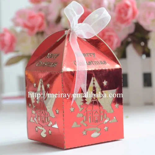 laser cut christmas decorated food box small metalic paper laser cut christmas decorated food box small metalic paper