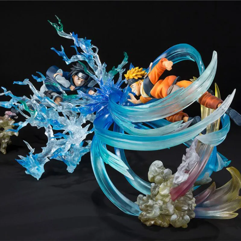 

G.E.M. NARUTO Uzumaki Naruto VS sasuke Garage Kits rasengan Fight scenes model toys