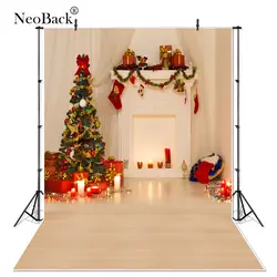 Neoback 3x5ft 5x7ft Санта Рождественская елка камин винил фотографические фоны праздник сцена фоны для фотостудии P1039