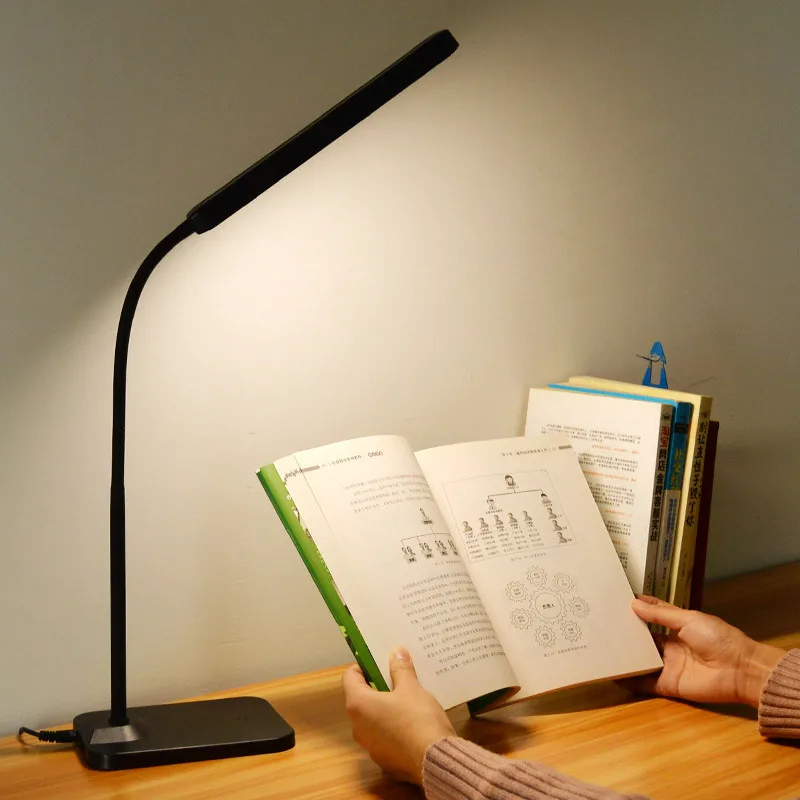 

Creative LED learning reading table lamp USB rechargeable lithium battery Third gear adjustment office desk lamp mesa de luz8061