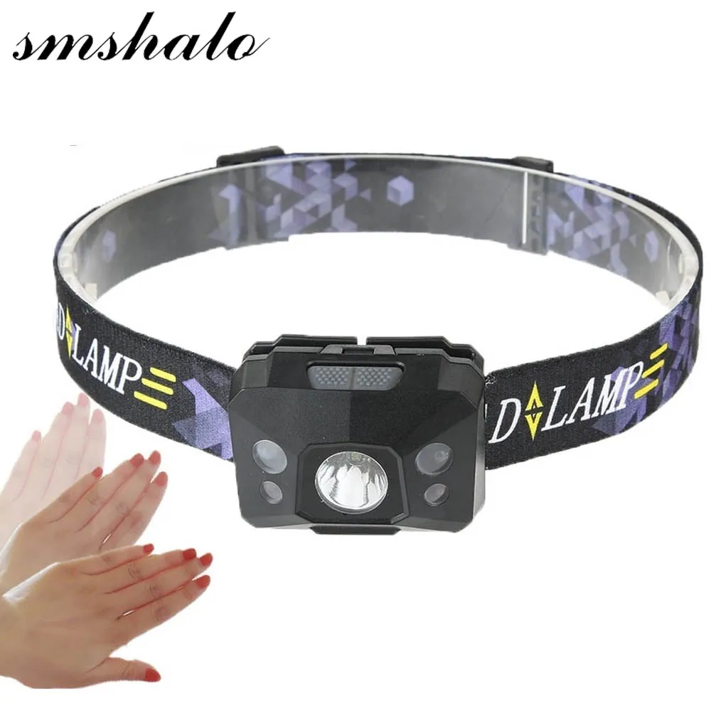 

Motion Sensor LED HeadLamp Light Fishing Lamp Head Torch frontale Led Headlight Outdoorlamp linterna led cabeza HoofdlampAAA