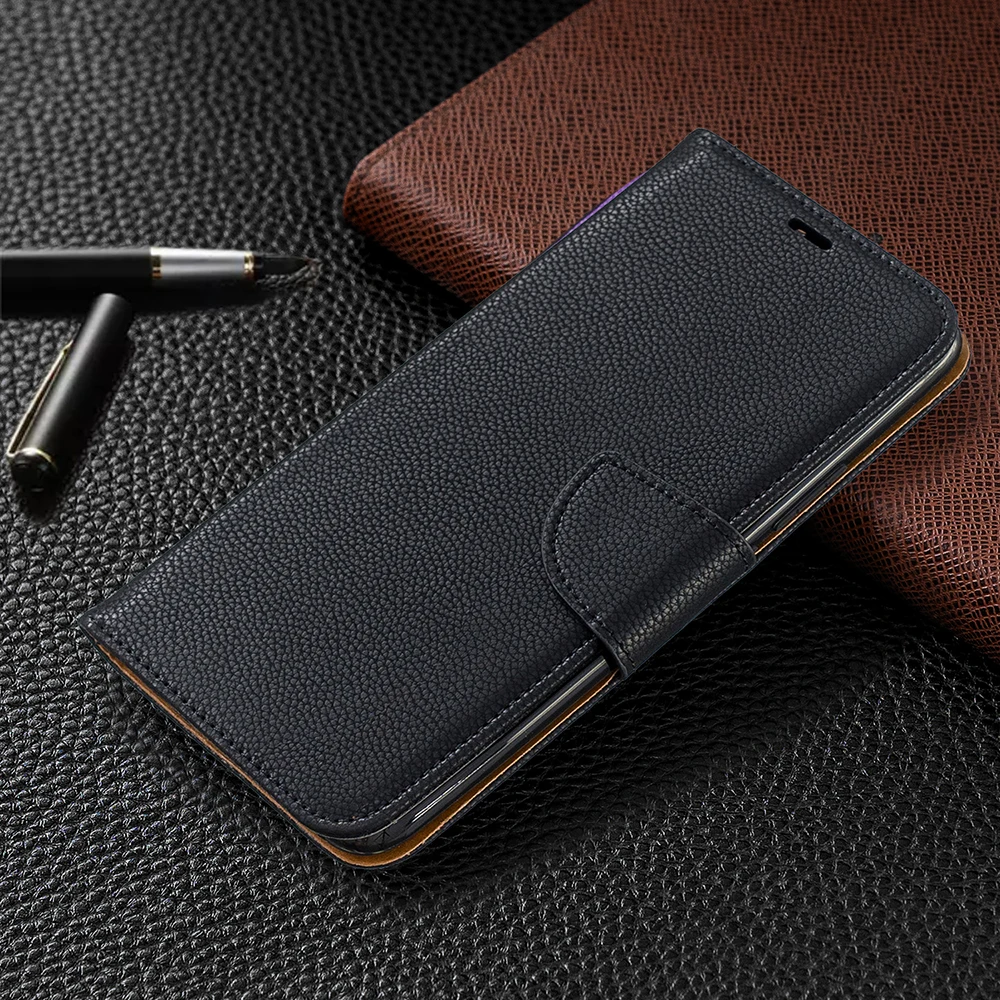 Wallet Phone Case For Huawei P Smart Z Cover PU Leather Flip Stand Wrist Strap Credit Card Slots Magnetic Closure