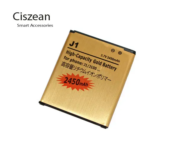 

Ciszean 1x 2450mAh EB-BJ100BBE Gold Replacement Battery For Samsung Galaxy J1 (2015) J100 J100F J100H J100FN J100M Batteries