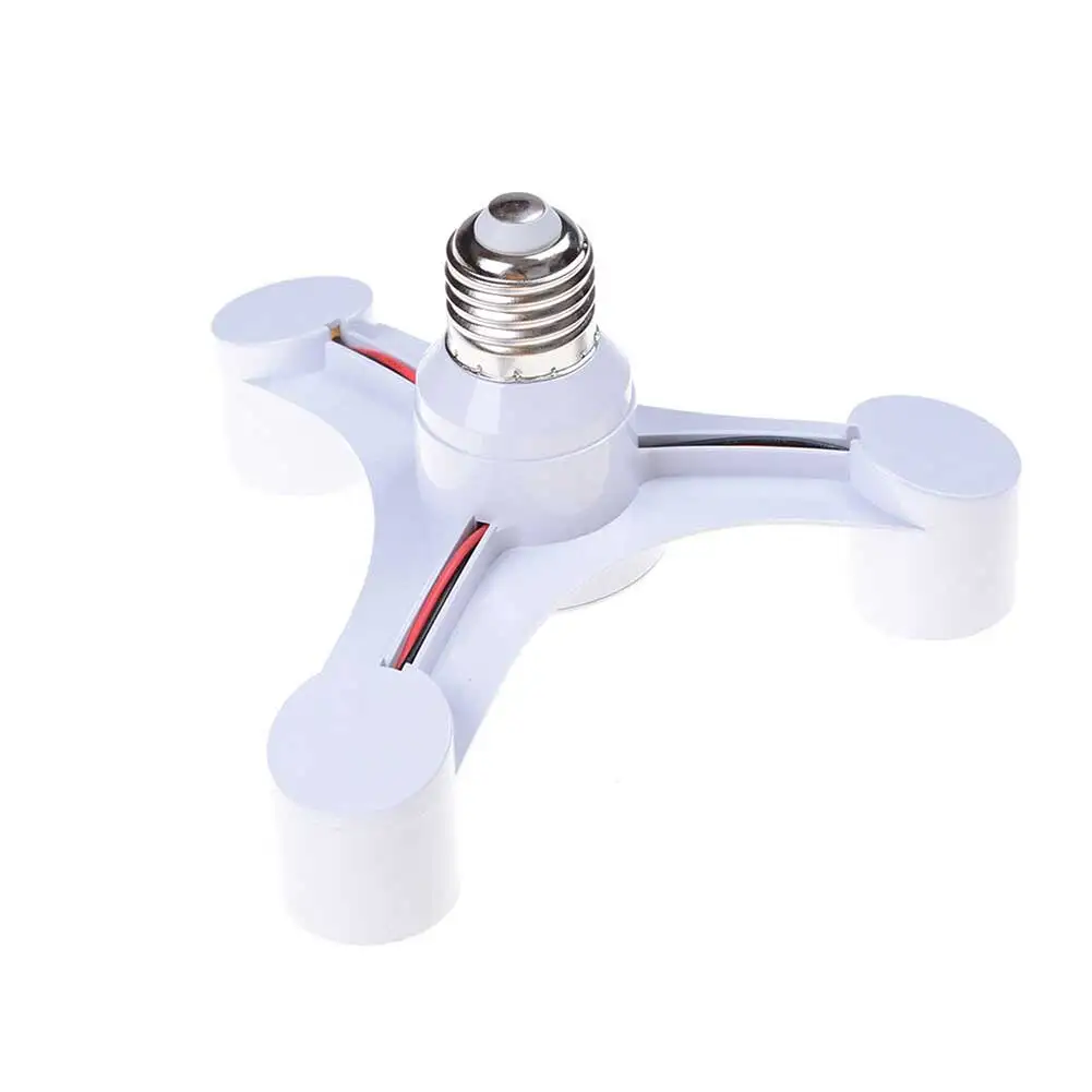 

Lamp Socket 3 in 1 Base Socket Splitter LED Light Lamp Bulb Adapter Holder for E27 to 3E27 Dropshipping