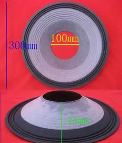 10 шт. 12 дюймов 3 линии ткань объемный бумага конус сабвуфер бас динамик громкий(мм 100 мм центральное отверстие мм) 45