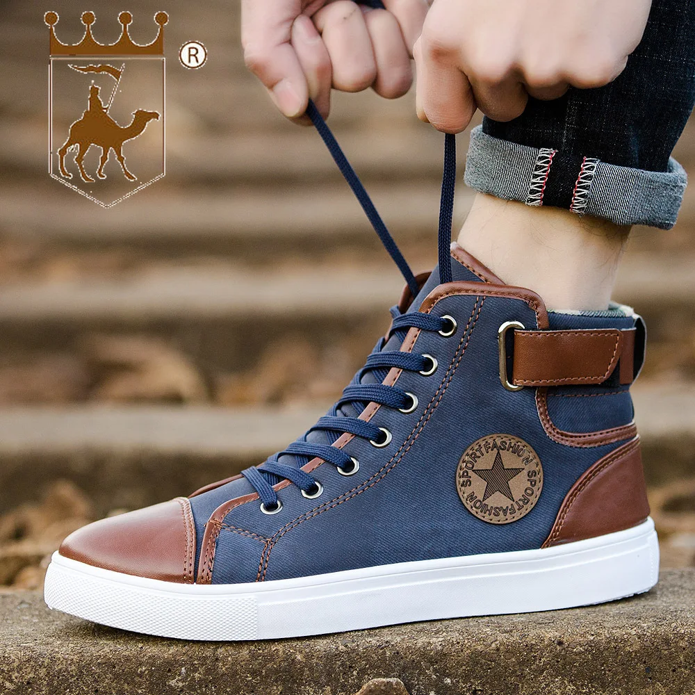 

BACKCAMEL 2018 Autumn Winter Thickening Large Size High Top Women Men Shoes Couple Shoes Casual Sneakers Men's Vulcanize Shoes