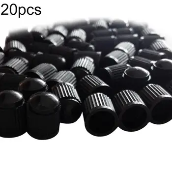 

20pcs Car Tyre Valve Dust Caps Dome Shape Dust Valve Black Bike Tyre Plastic Caps Drop Shipping #0905