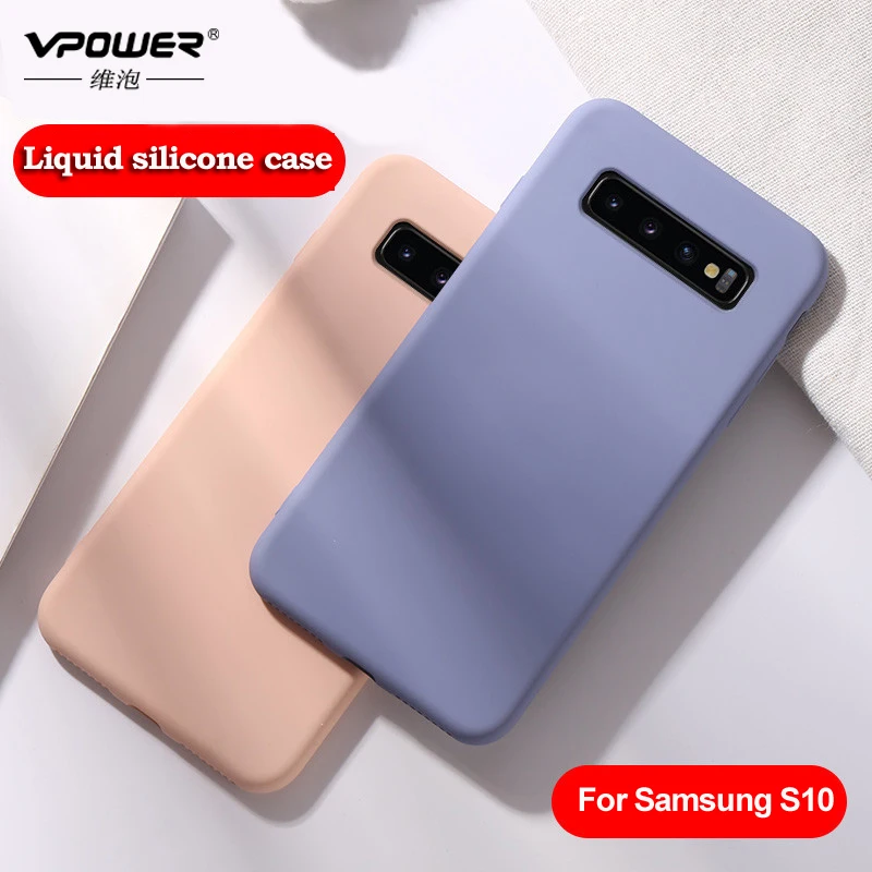 Для Samsung Galaxy S10/S10 Plus S10E 5G жидкий силиконовый чехол шелковистая мягкая сенсорная