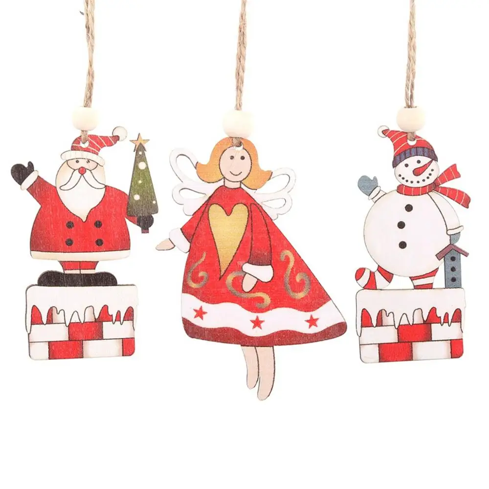 QIFU рождественские деревянные украшения для дома 2019 Navidad Noel декор рождественской