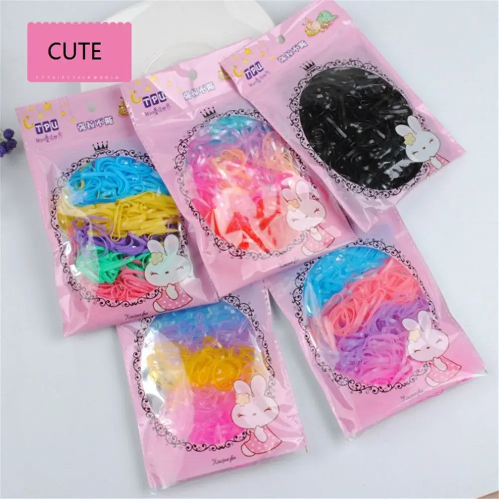 

200pcs Colorful Children Elastic Hair Rope Girls Hair Holders Tie Rubber Bands Women Hair Accessories Dropshipping