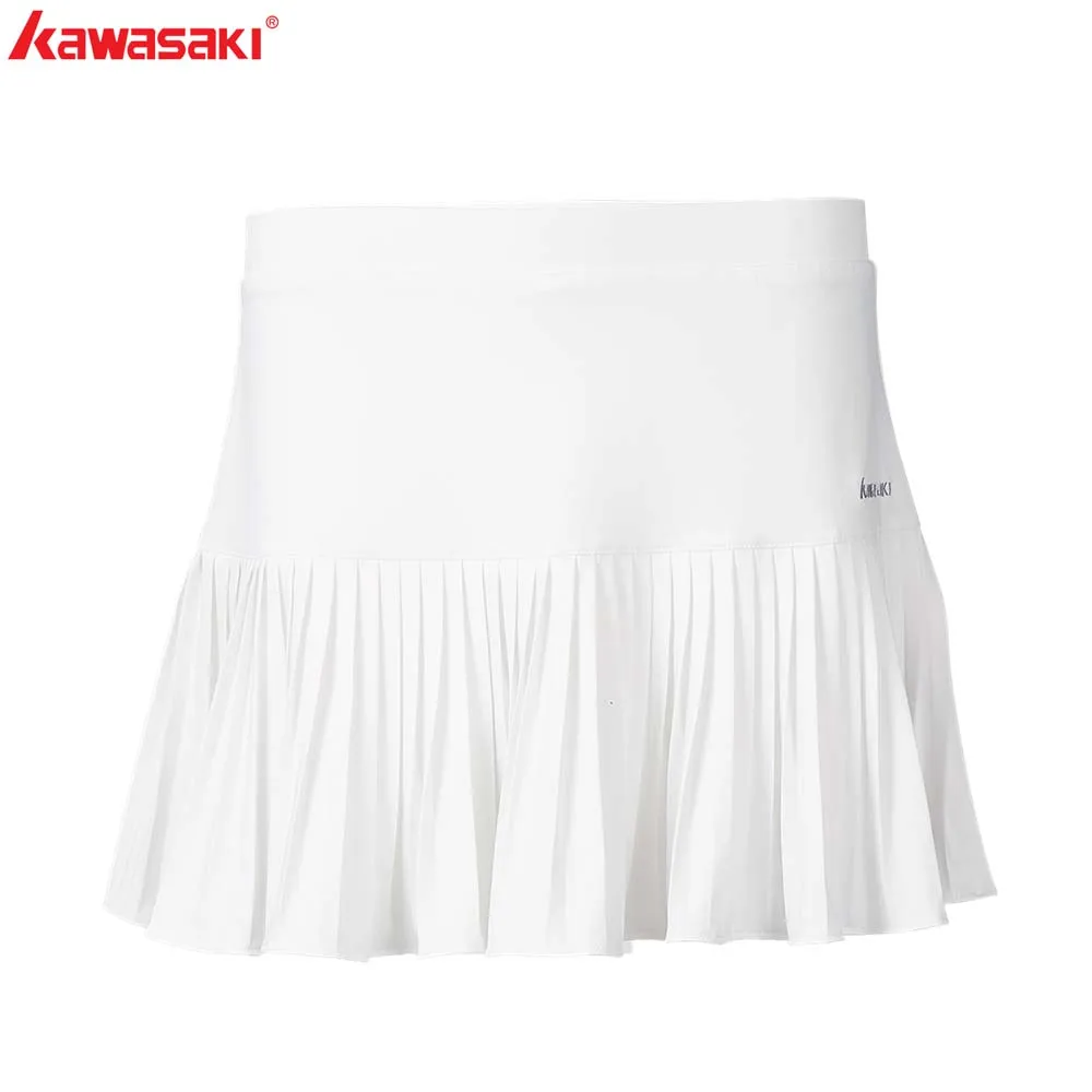 Kawasaki полиэстер ТЕННИСНАЯ СПОРТИВНАЯ юбка женские юбки шорты Спортивная юбка для нетбола для бадминтон, бег теннисная юбка SK-S2752 - Цвет: Серебристый
