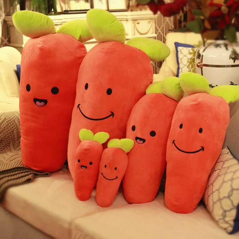 1pc 30/60/90cm 2 Patterns Cartoon Soft Carrot Toy plush stuffed toys