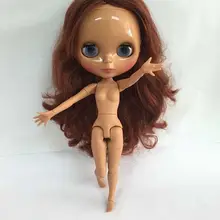 Цельная кукла без одежды Blyth кукла, черная кожа Заводская кукла Модная Кукла подходит для DIY Изменить игрушка BJD для девочек