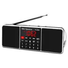 EStgoSZ цифровое радио AM/FM двойной Bluetooth колонки громкой связи вызова 3,5 мм AUX аудио разъем линейного входа MP3 проигрыватель TF/SD карты светодиодный Экран дисплея