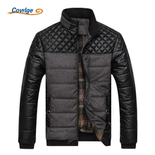 Covrlge Men’s Padded Jacket 2017 Mens Winter Parkas Fashion Stand Collar Down Jackets Warm Quilted Men Coat Overcoats MWM007