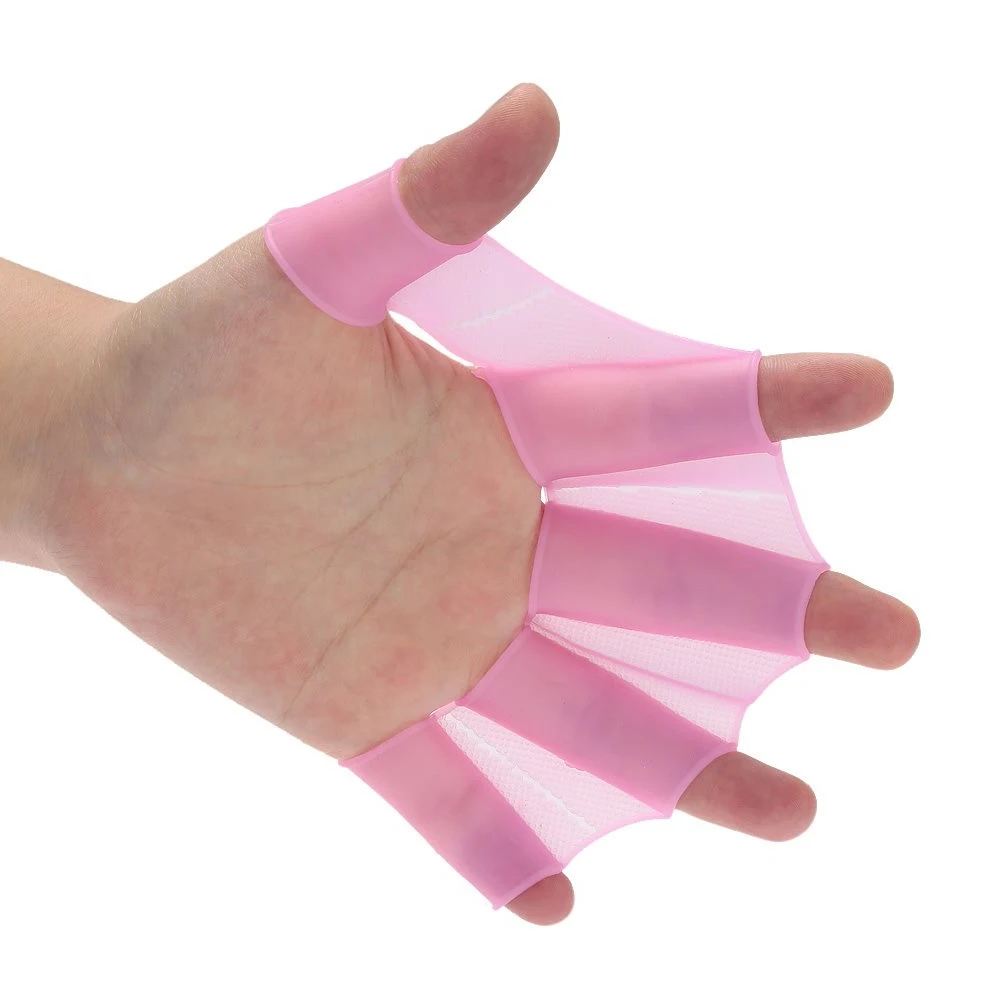 Авто унисекс 1 пара силиконовые перчатки для плавания для дайвинга половинчатые плавники для рук Детские тренировочные перчатки для плавания для взрослых