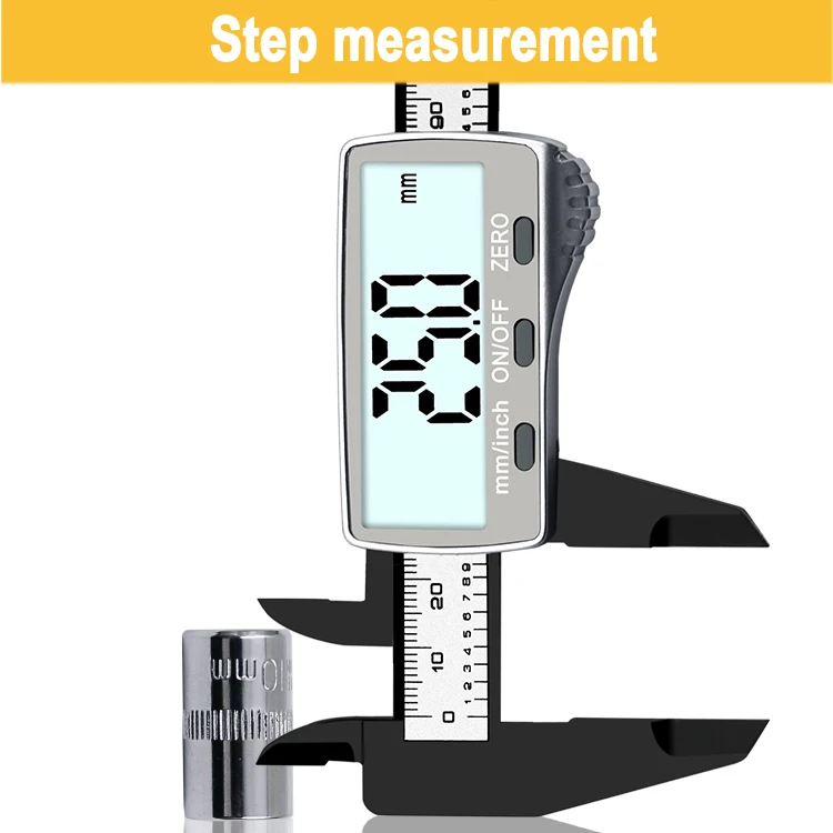Большой экран 150 мм электронный цифровой штангенциркуль с нониусом, 6 дюймов углеродного волокна штангенциркуль, микрометр, измерительный инструмент цифровой Линейка
