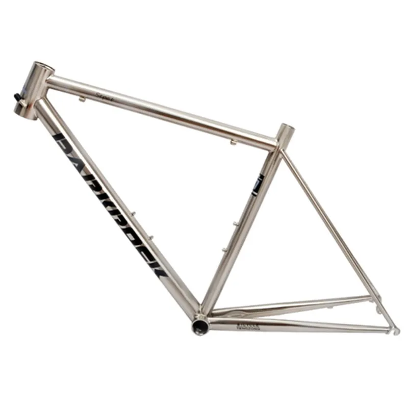 Excellent DARKROCK Sepat Road Bike frameset 700C CR-MO 4135 steel Heating Treated Carbon fork highway cycling Bicycle Classic Silver Frame 5