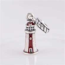 Браслет из стерлингового серебра 925 пробы, очаровательные бусины, маяк, Висячие ретро Подвески, бусины для Аксессуары для ювелирных изделий kralen