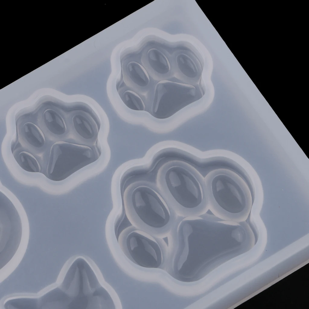 DIY Assorted Shapes Cat,Bear Paw,Moon,Star Style Sugar Craft Silicone Moulds Cake Decor Baking Accessory Chocolate Soap Molds 3D