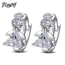 JYouHF модные роскошные 925 пробы серебряные серьги-гвоздики для женщин и девушек классические треугольные круглые Кристальные вечерние серьги