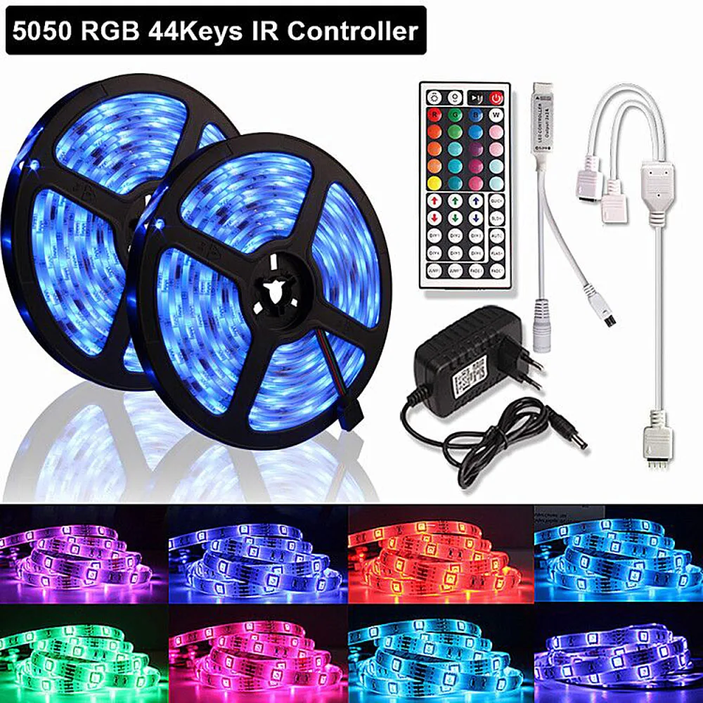 15 м светодиодный RGB лампы 5 м 10 м кухонный шкаф светодиодные лампы для дома Colset декоративный светильник ing Водонепроницаемый 5050 2835 12 в ленточный светильник RGB