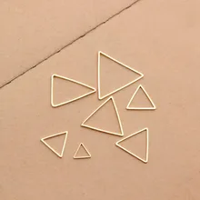 10 шт./пакет простой Медь(не чугуна с шаровидным графитом) Геометрические линии Треугольники круг цвета: золотистый, серебристый Цвет, сделай сам, ювелирное изделие разъем ювелирное поиск